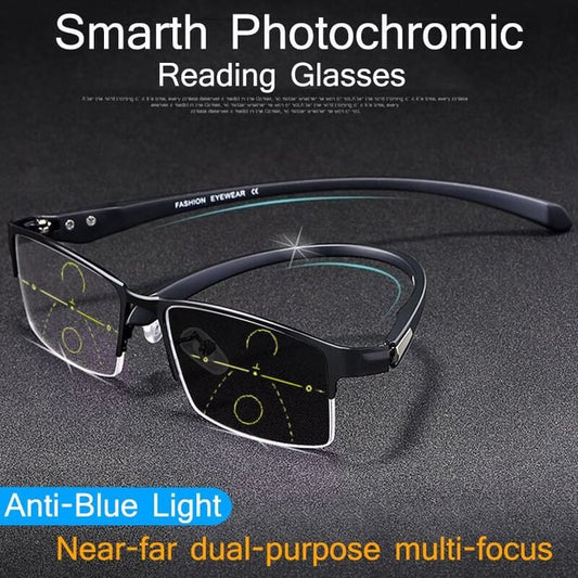 Glosrity Titanium progressive far and near dual-use reading glasses-CZ